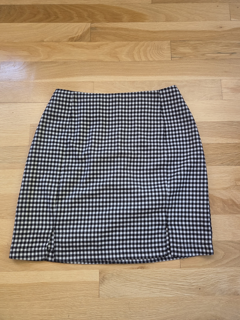 Eyeshadow Gingham Mini Skirt with Front Slits - Size 3